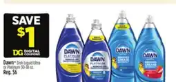 Dollar General Dawn Dish Liquid Ultra or Platinum offer