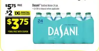 Dollar General Dasani Bottled Water offer
