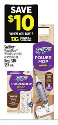 Dollar General Swiffer PowerMopTM Wood Starter Kit or Refills offer