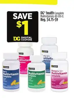 Dollar General DG health Complete Multivitamins offer