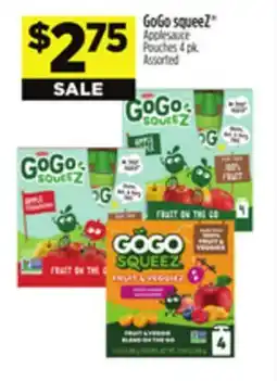 Dollar General GoGo squeeZ Applesauce Pouches offer