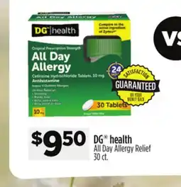 Dollar General DG health All Day Allergy Relief offer