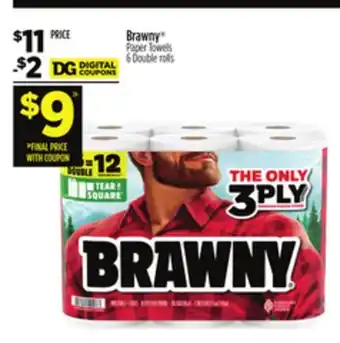 Dollar General Brawny Paper Towels offer