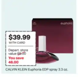 CVS CALVIN KLEIN Euphoria EDP spray offer