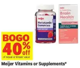 Meijer Meijer Vitamins or Supplements offer