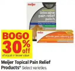 Meijer Meijer Topical Pain Relief Products offer