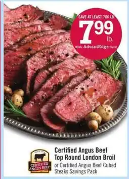Price Chopper Certified Angus Beef Top Round London Broil offer