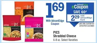 Price Chopper PICS Shredded Cheese offer