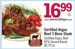 Price Chopper Certified Angus Beef T-Bone Steak offer