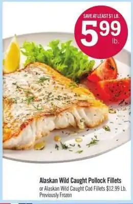 Price Chopper Alaskan Wild Caught Pollock Fillets offer