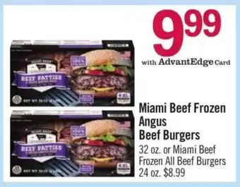 Price Chopper Miami Beef Frozen Angus Beef Burgers offer