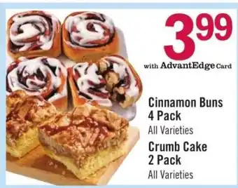 Price Chopper Cinnamon Buns 4 Pack offer