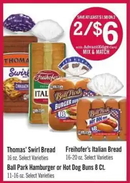 Price Chopper Ball Park Hamburger or Hot Dog Buns 8 Ct offer