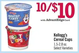 Price Chopper Kellogg's Cereal Cups offer