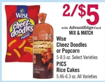 Price Chopper Wise Cheez Doodles or Popcorn offer