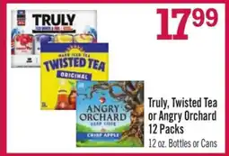 Price Chopper Truly, Twisted Tea or Angry Orchard 12 Packs offer