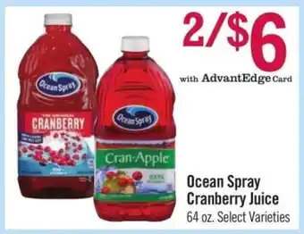 Price Chopper Ocean Spray Cranberry Juice offer