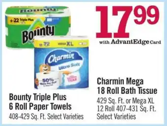 Price Chopper Charmin Mega 18 Roll Bath Tissue offer