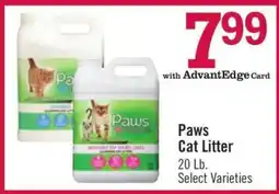 Price Chopper Paws cat litter offer