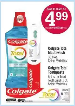 Price Chopper Colgate Total Mouthwash offer