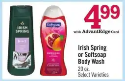Price Chopper Irish Spring or Softsoap Body Wash offer
