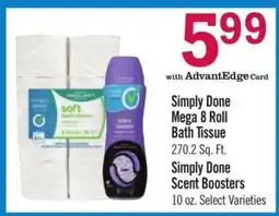 Price Chopper Simply Done Mega 8 Roll Bath Tissue offer