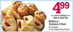 Price Chopper Muffins or Turnovers 4 Pack offer