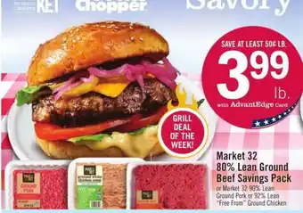 Price Chopper Market 32 80% Lean Ground Beef Savings Pack offer