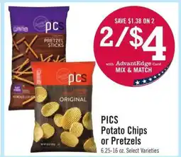 Price Chopper PICS Potato Chips or Pretzels offer