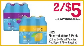 Price Chopper PICS Flavored Water 6 Pack offer