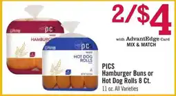 Price Chopper PICS Hamburger Buns or Hot Dog Rolls 8 Ct offer