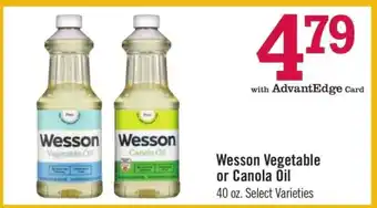 Price Chopper Wesson Vegetable or Canola Oil offer