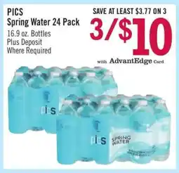 Price Chopper PICS Spring Water 24 Pack offer