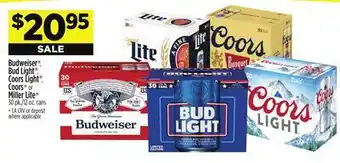 Dollar General Budweiser , Bud Light , Coors Light , Coors or Miller Lite offer