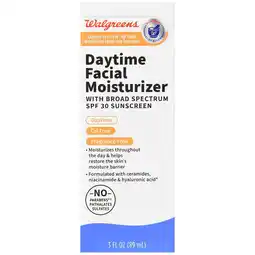 Walgreens Daytime Facial Moisturizer with Broad Spectrum SPF 30 Sunscreen Fragrance Free offer
