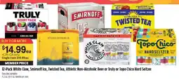 Raley's White Claw, Smirnoff Ice, Twisted Tea, Athletic Non-Alcoholic Beer or Truly or Topo Chico Hard Seltzer offer