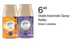 Walgreens Glade Automatic Spray Refills offer