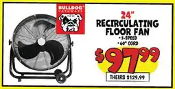 Ollie's 24 RECIRCULATING FLOOR FAN offer