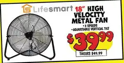 Ollie's LifeSmart 18 HIGH VELOCITY METAL FAN offer