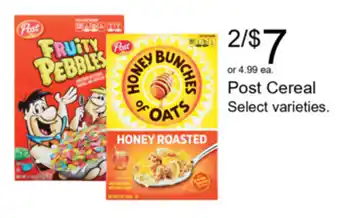 Walgreens Post Cereal offer
