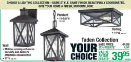 Menards Taden Lighting Collection offer