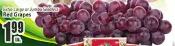 Key Food Extra Large or Jumbo Seedless Red Grapes offer