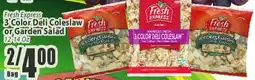 Key Food Fresh Express 3 Color Deli Coleslaw or Garden Salad offer