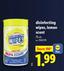 Lidl disinfecting wipes, lemon scent offer