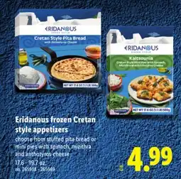 Lidl Eridanous frozen Cretan style appetizers offer
