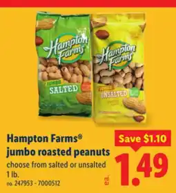 Lidl Hampton Farms jumbo roasted peanuts offer