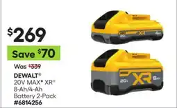 Lowe's DEWALT 20V MAX XR 8-Ah/4-Ah Battery 2-Pack offer
