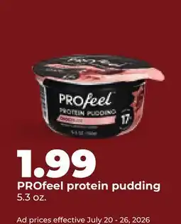 Hy-Vee PROfeel protein pudding offer