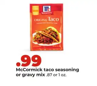Hy-Vee McCormick taco seasoning or gravy mix offer
