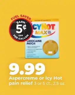 Hy-Vee Aspercreme or Icy Hot pain relief offer